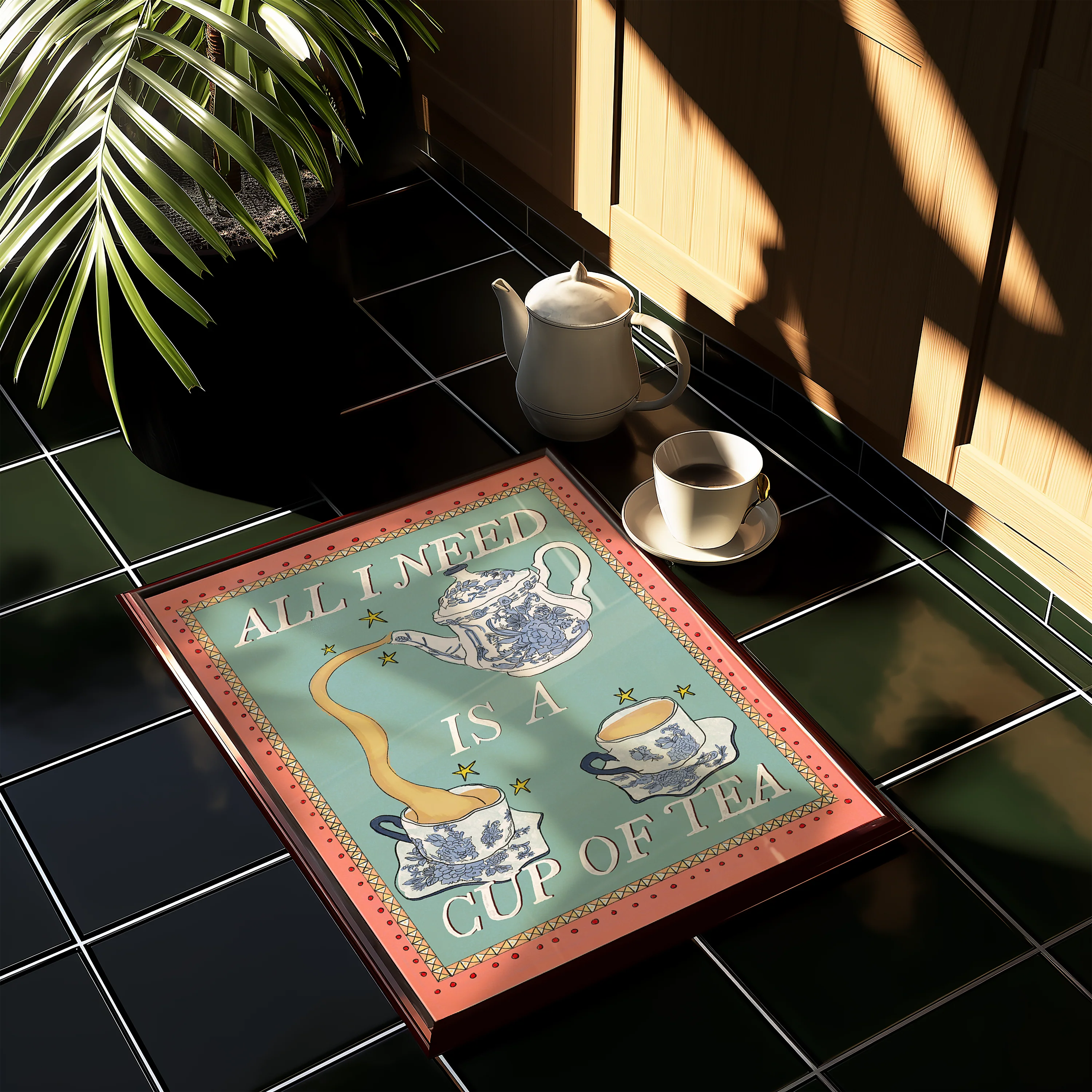 All I Need Is A Cup Of Tea Print - Image 3
