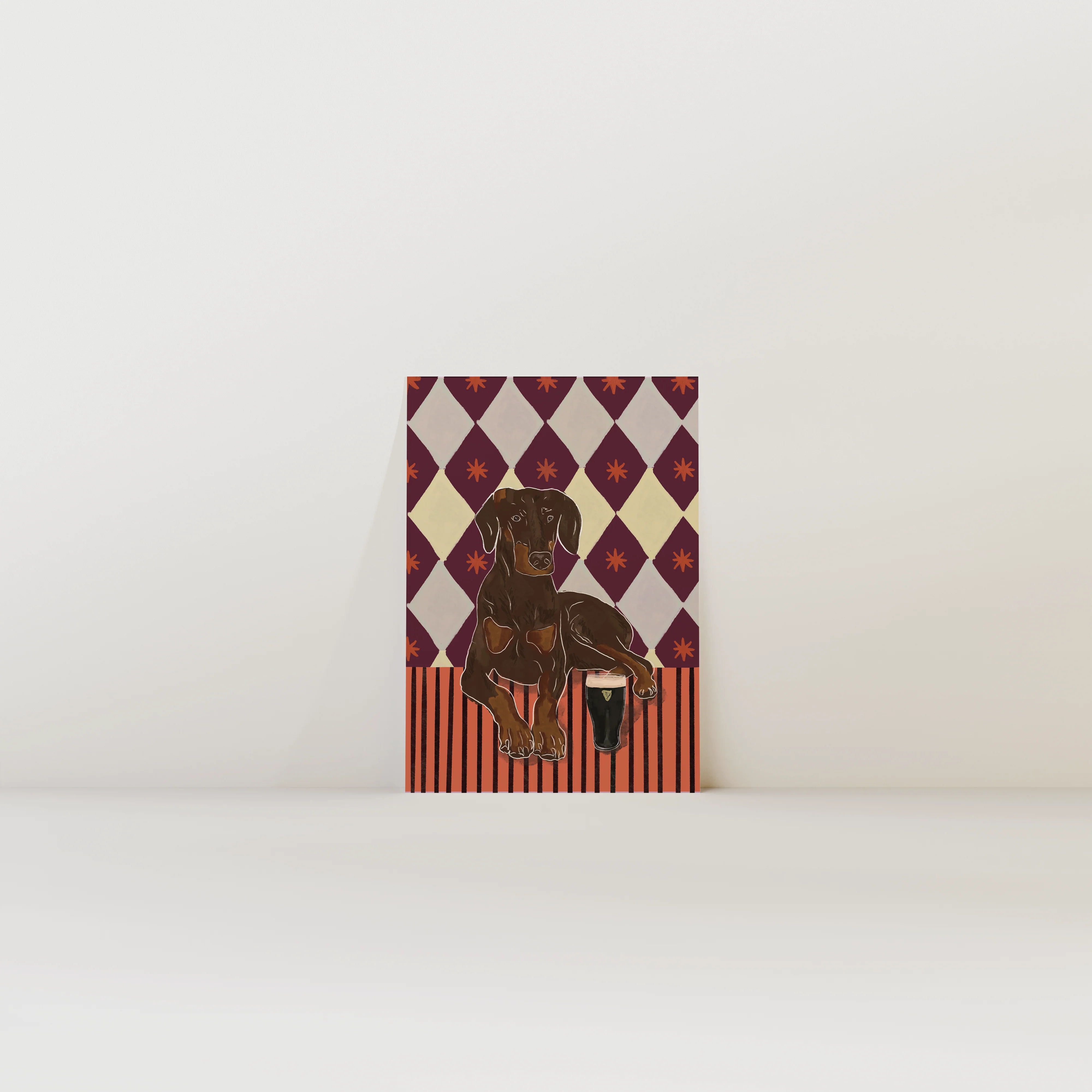 Brown Dobermann Print