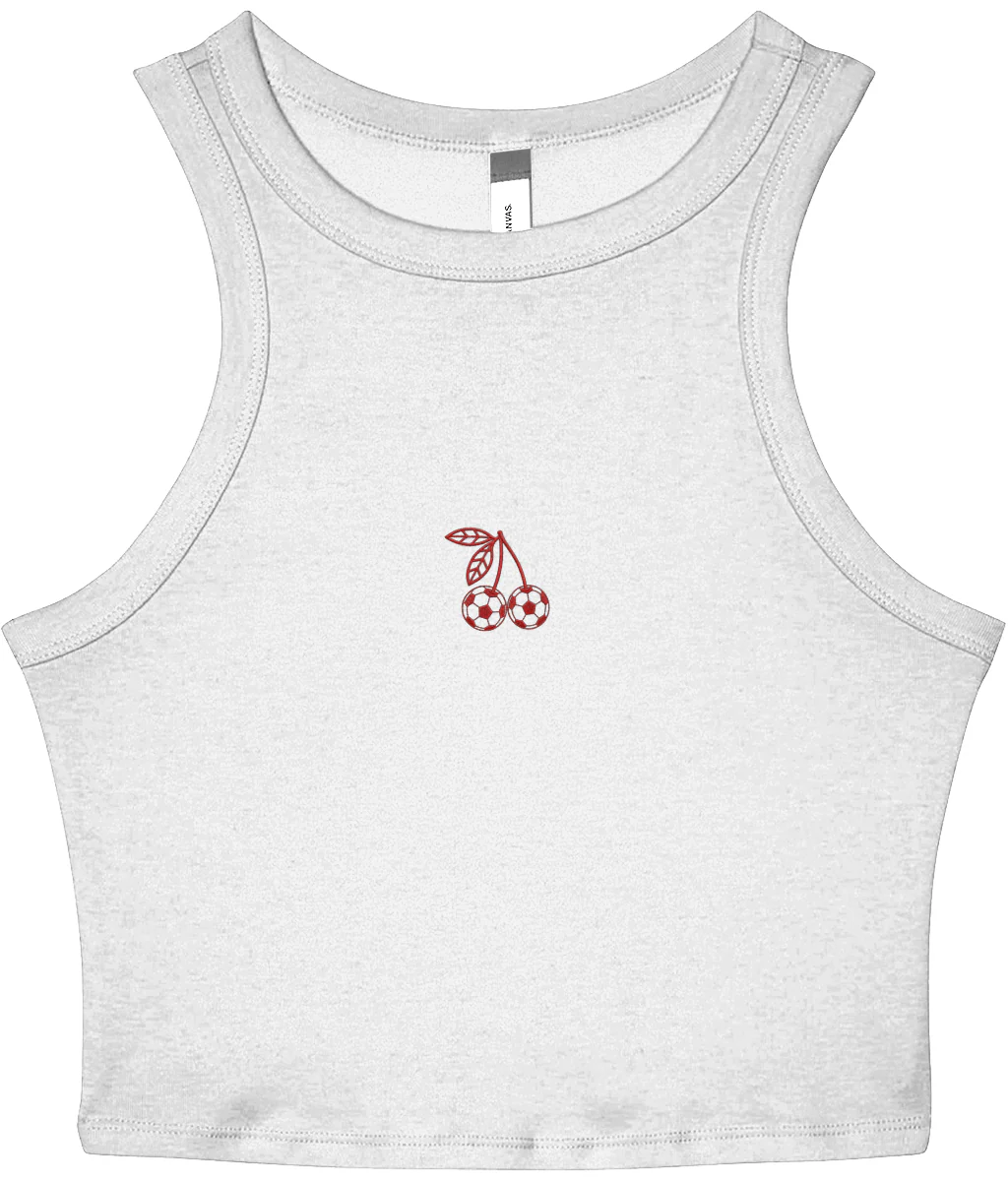 Cherry Football Rib Racer Tank