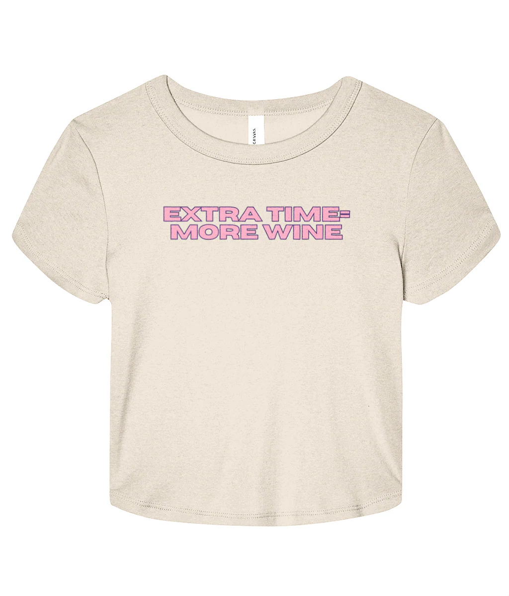 Extra Time = More Wine Micro Rib Baby T-shirt