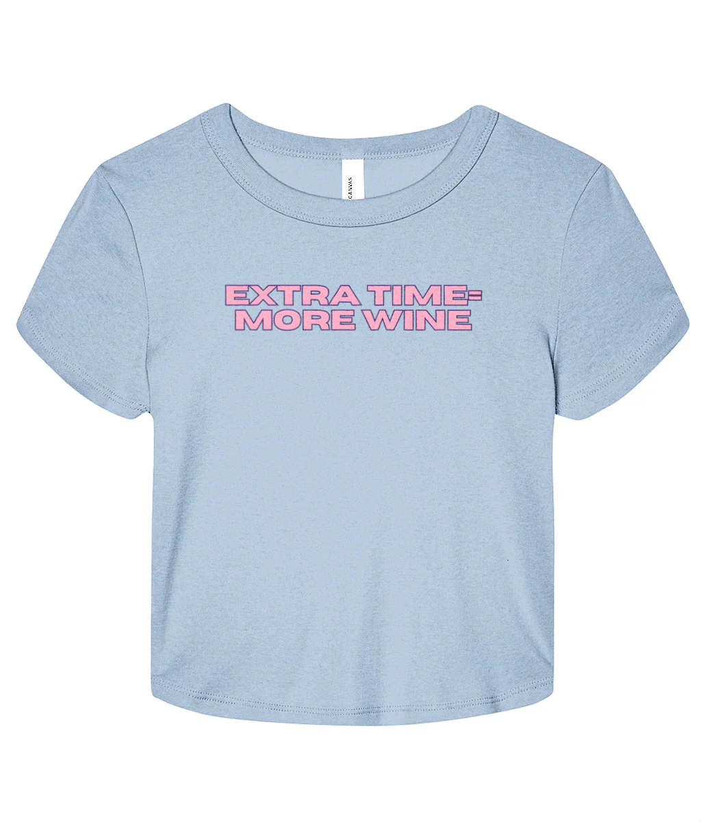 Extra Time = More Wine Micro Rib Baby T-shirt - Image 3
