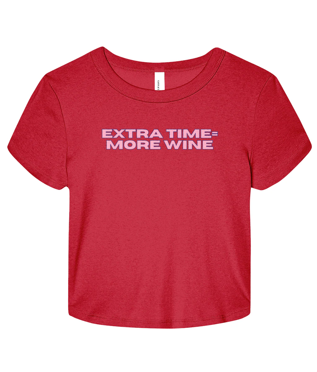 Extra Time = More Wine Micro Rib Baby T-shirt - Image 6