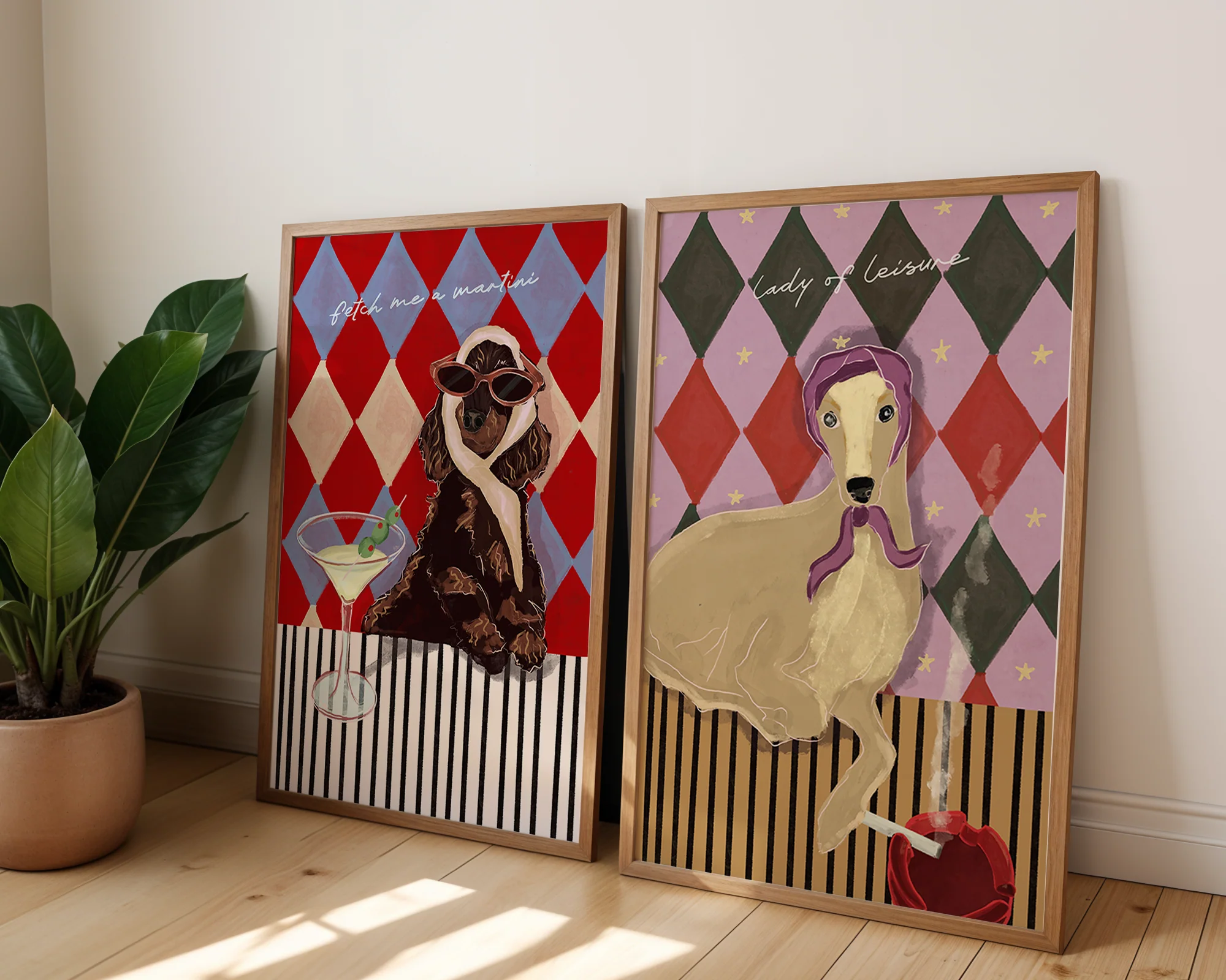 Fetch Me A Martini Brown Spaniel Dog Print - Image 2