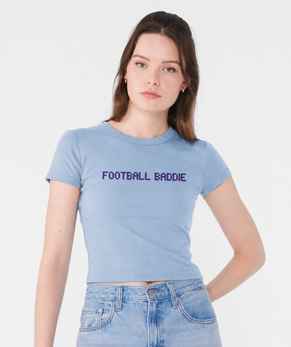Football Baddie Micro Rib Baby T-shirt - Image 2