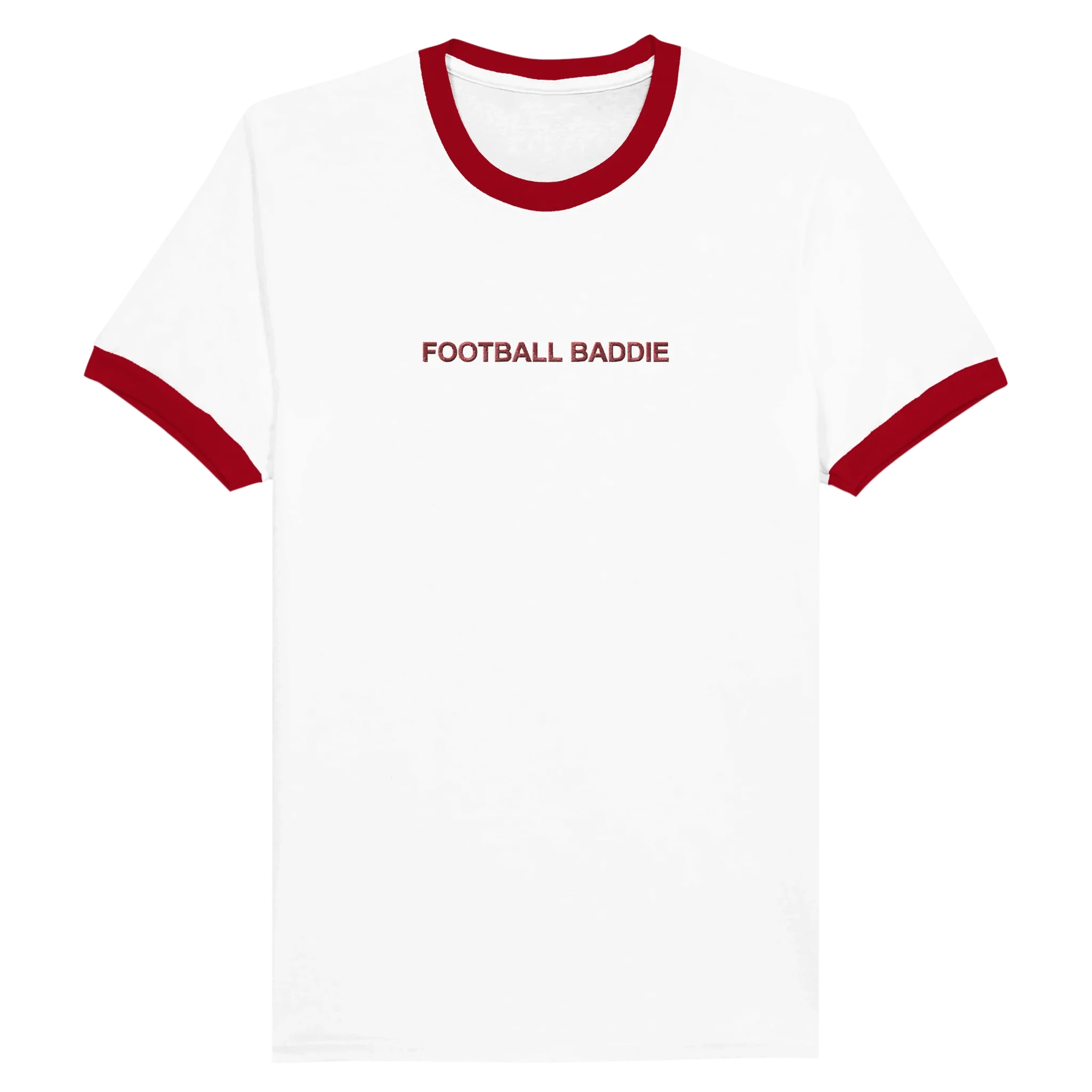 Football Baddie T-shirt White and Red