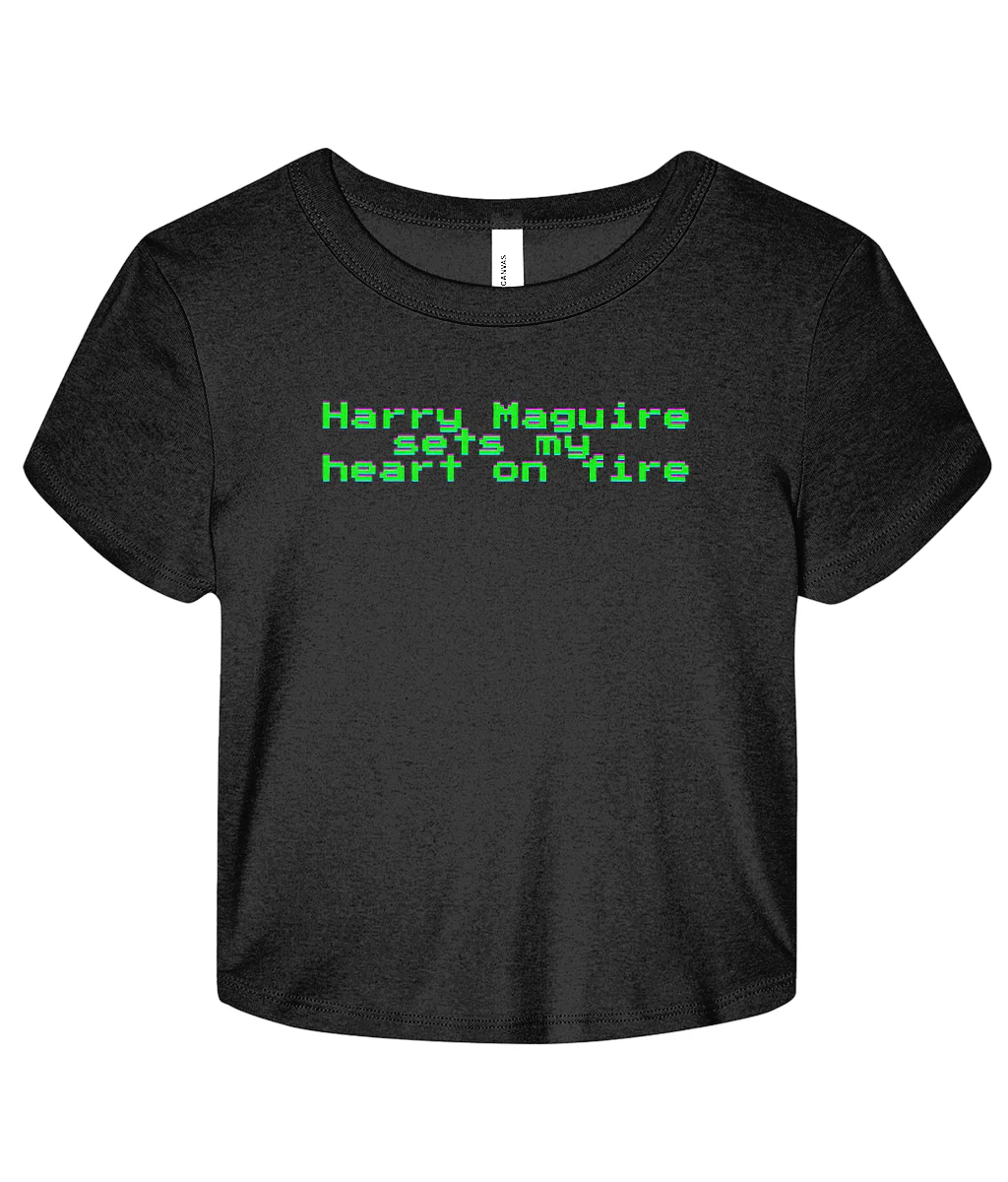 Harry Maguire Sets My Heart On Fire Micro Rib Baby T-shirt
