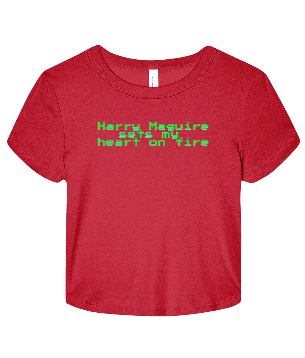 Harry Maguire Sets My Heart On Fire Micro Rib Baby T-shirt - Image 2