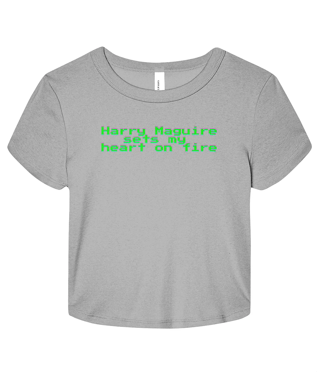 Harry Maguire Sets My Heart On Fire Micro Rib Baby T-shirt - Image 3