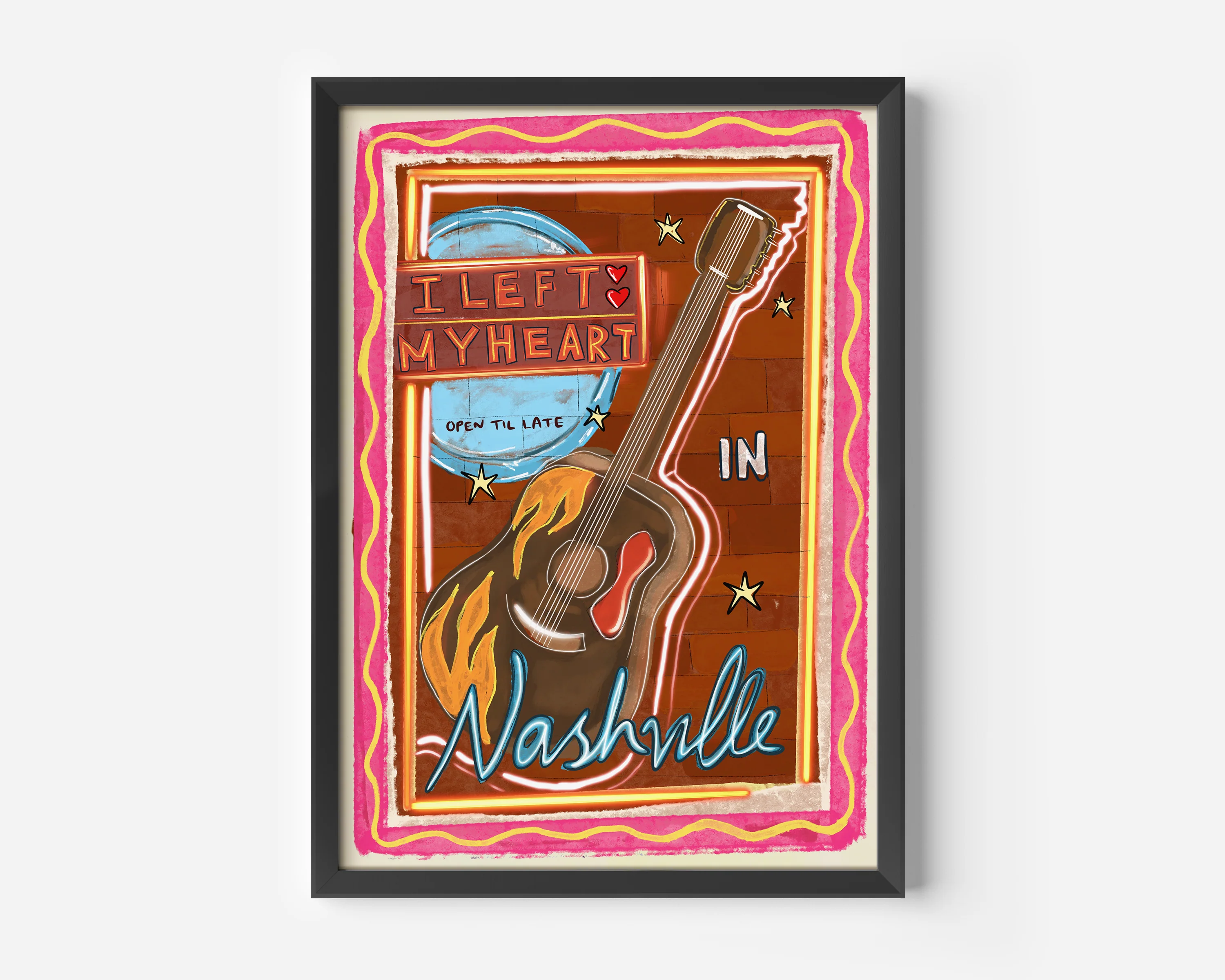 I Left My Heart In Nashville Print