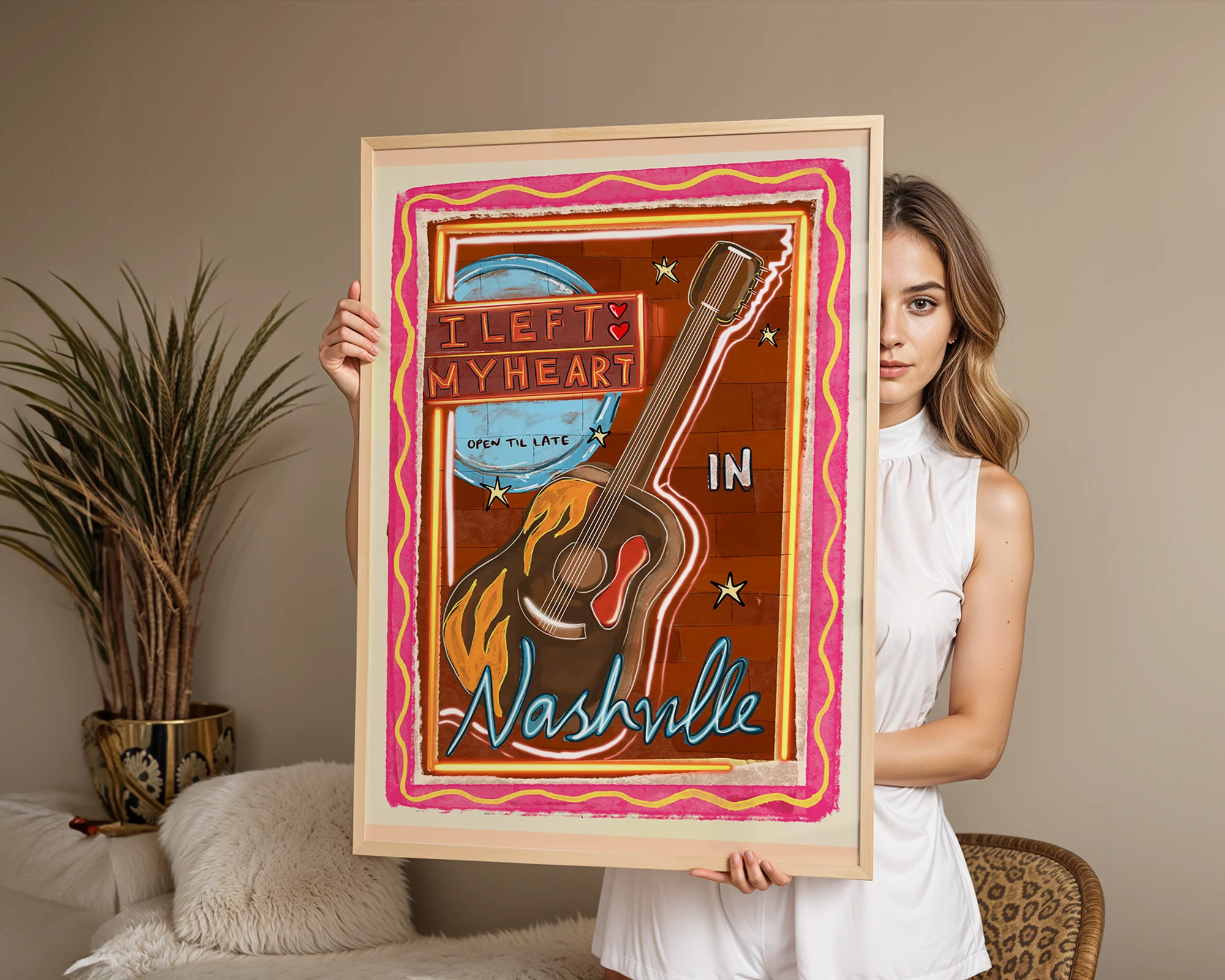 I Left My Heart In Nashville Print - Image 2