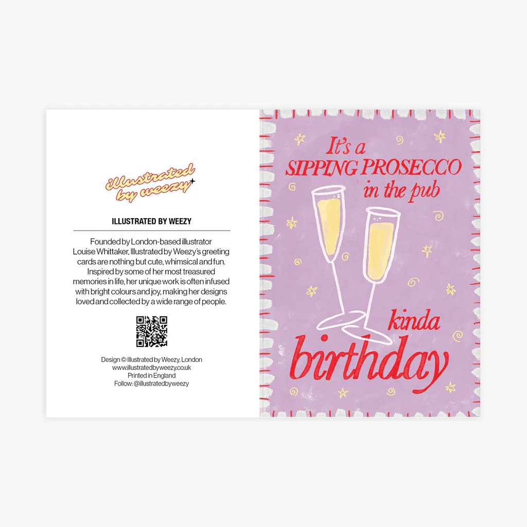 It's A Sipping Prosecco In The Pub Kinda Birthday Greeting Card - Image 3