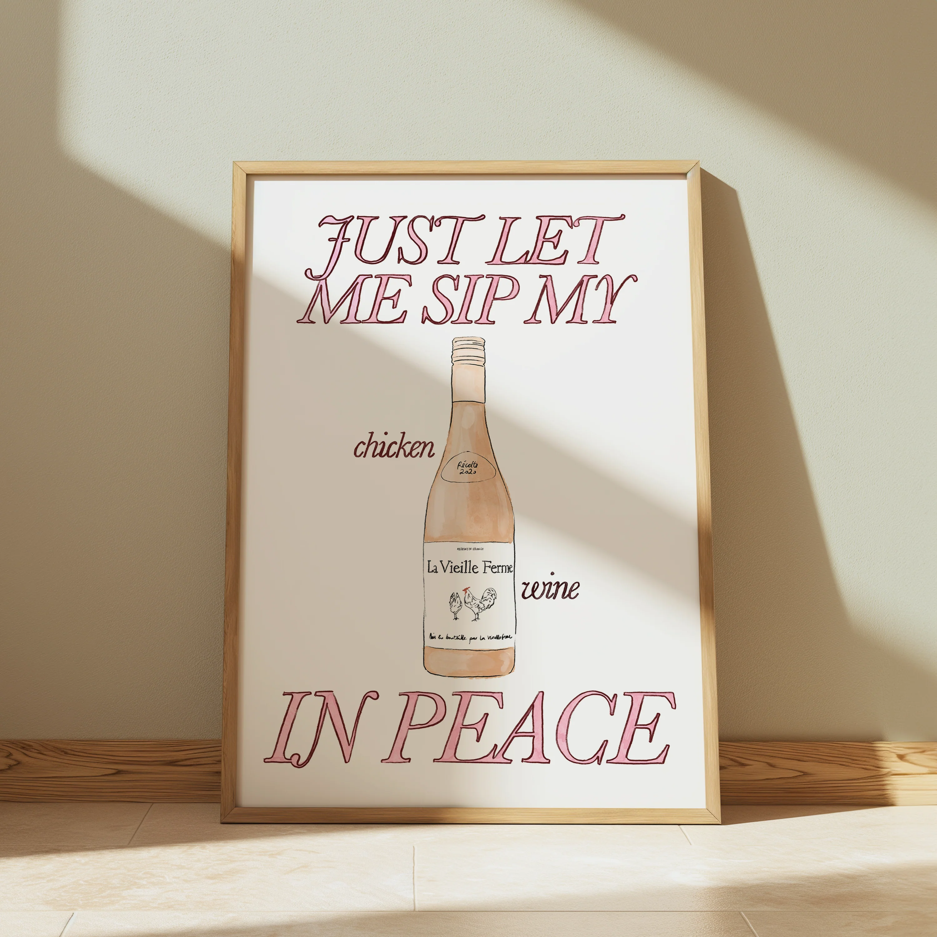 Just Let Me Sip My Chicken Wine in Peace Print - Image 4