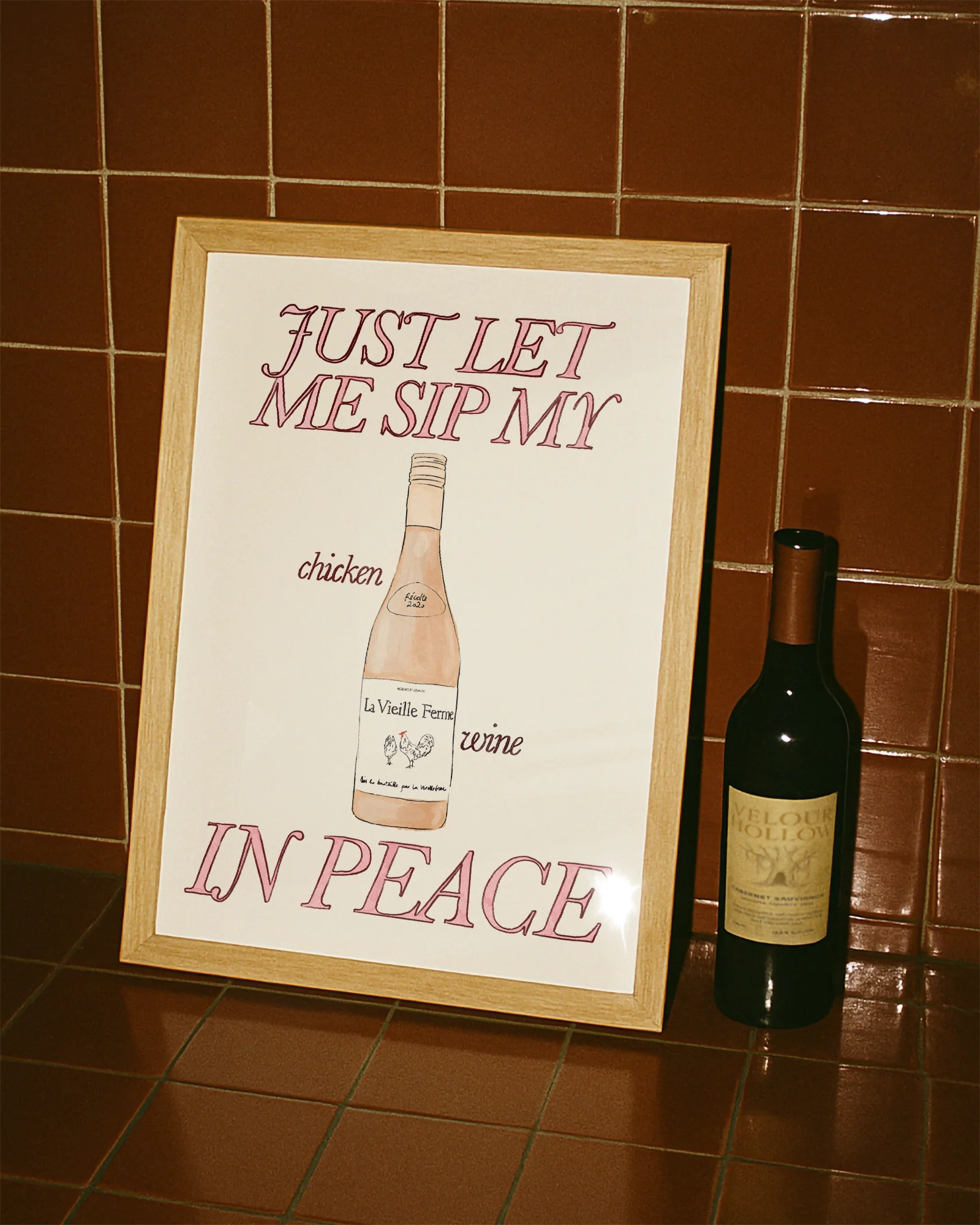 Just Let Me Sip My Chicken Wine in Peace Print - Image 8