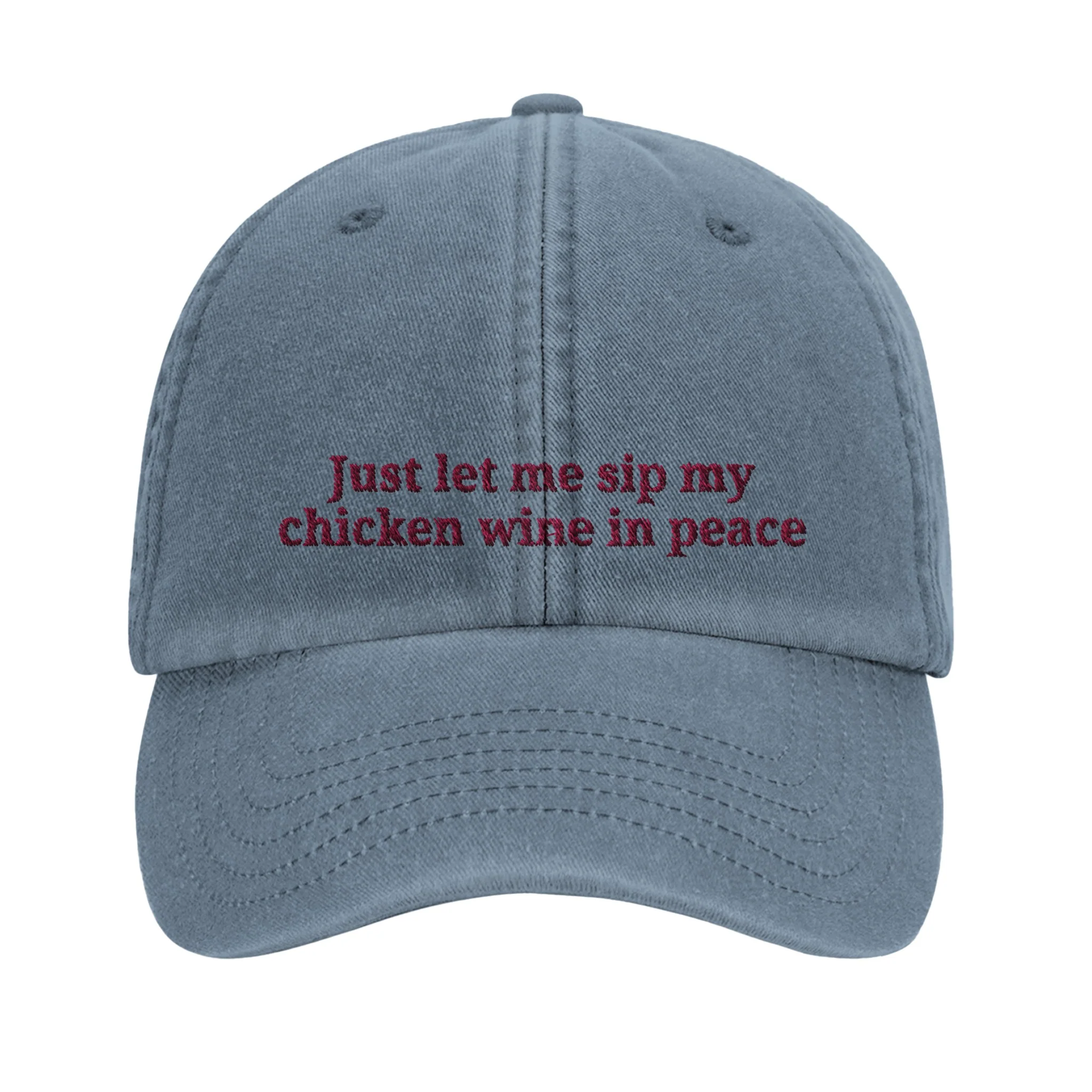Just let me sip my chicken wine in peace cap - Pink text - Image 7