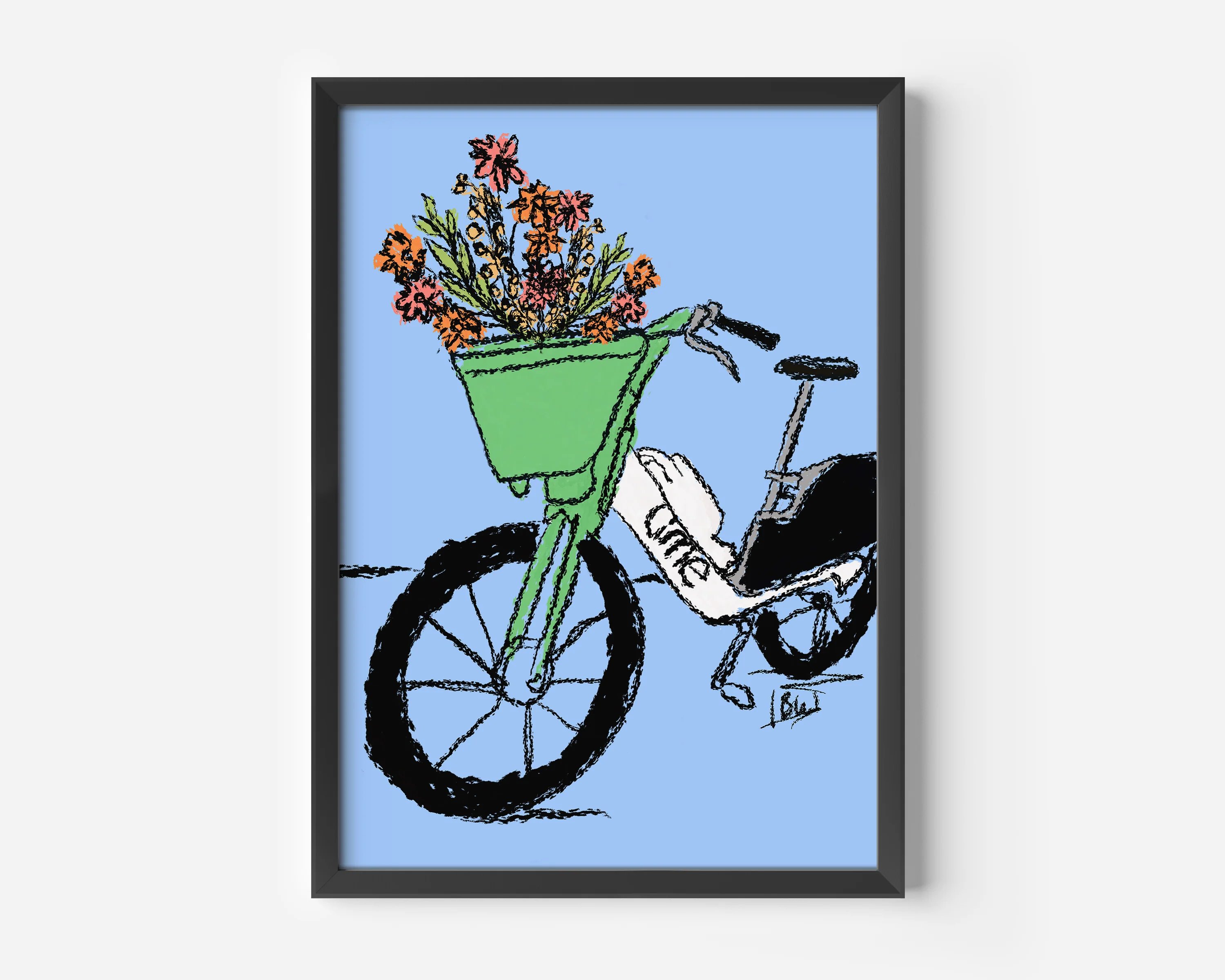 Lime With Flowers Print - Image 5