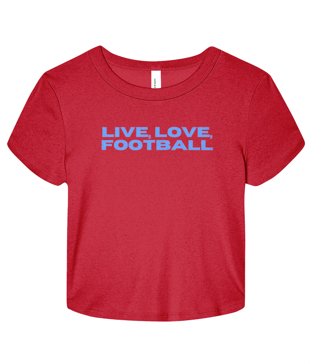 Live, Love, Football Micro Rib Baby T-shirt