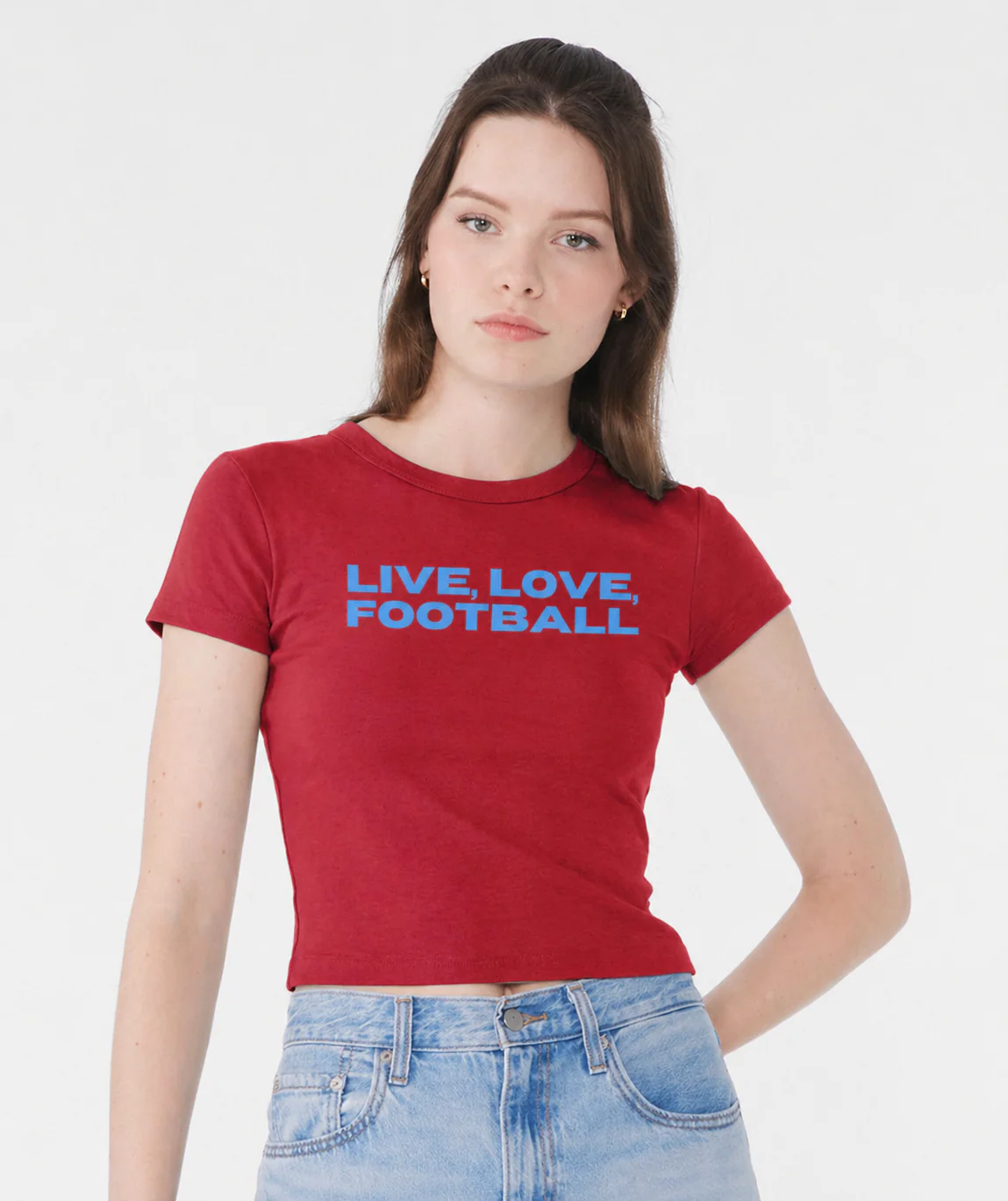 Live, Love, Football Micro Rib Baby T-shirt - Image 2