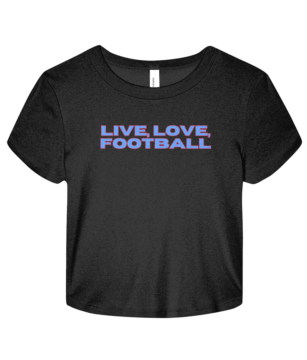 Live, Love, Football Micro Rib Baby T-shirt - Image 4