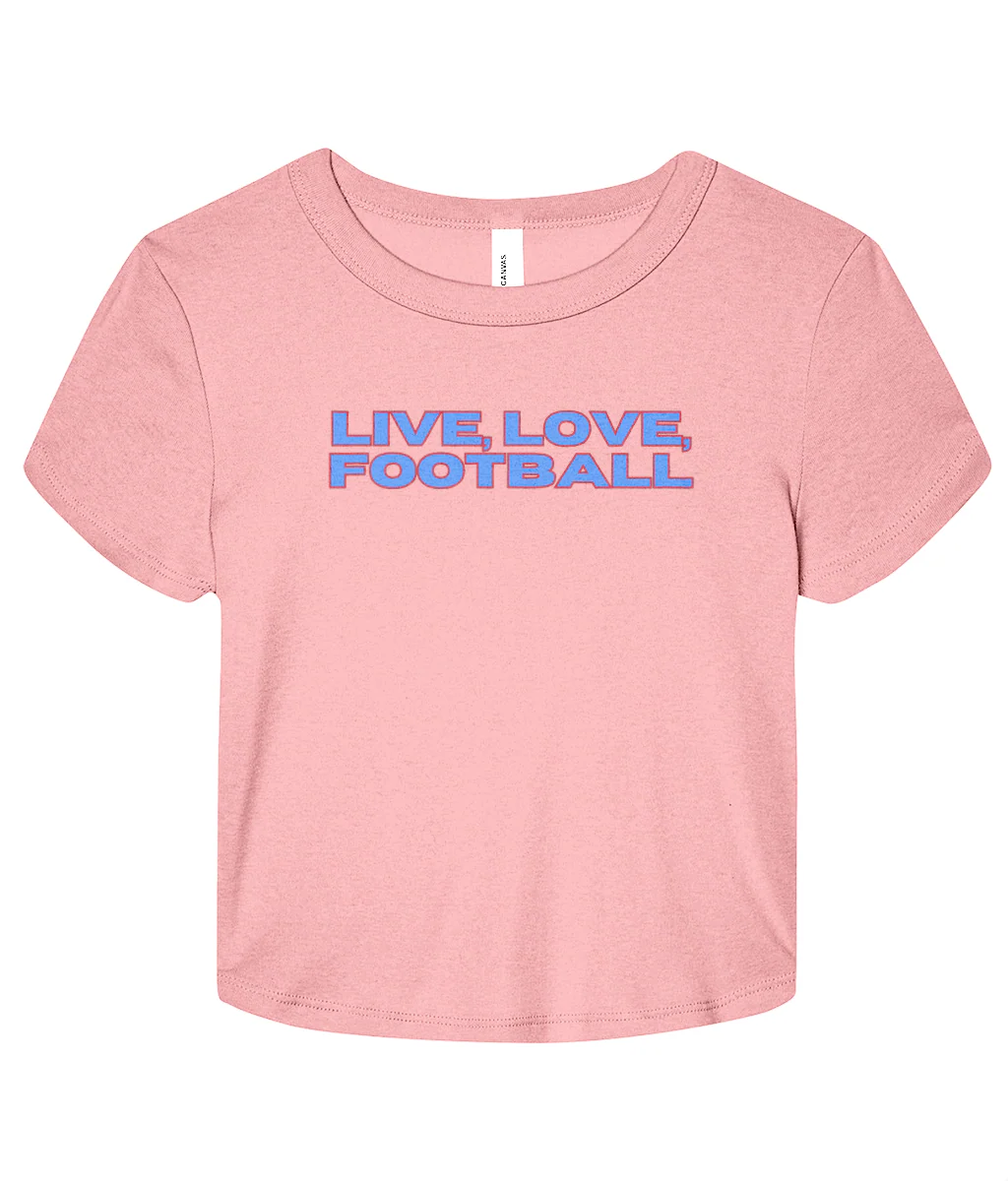 Live, Love, Football Micro Rib Baby T-shirt - Image 5