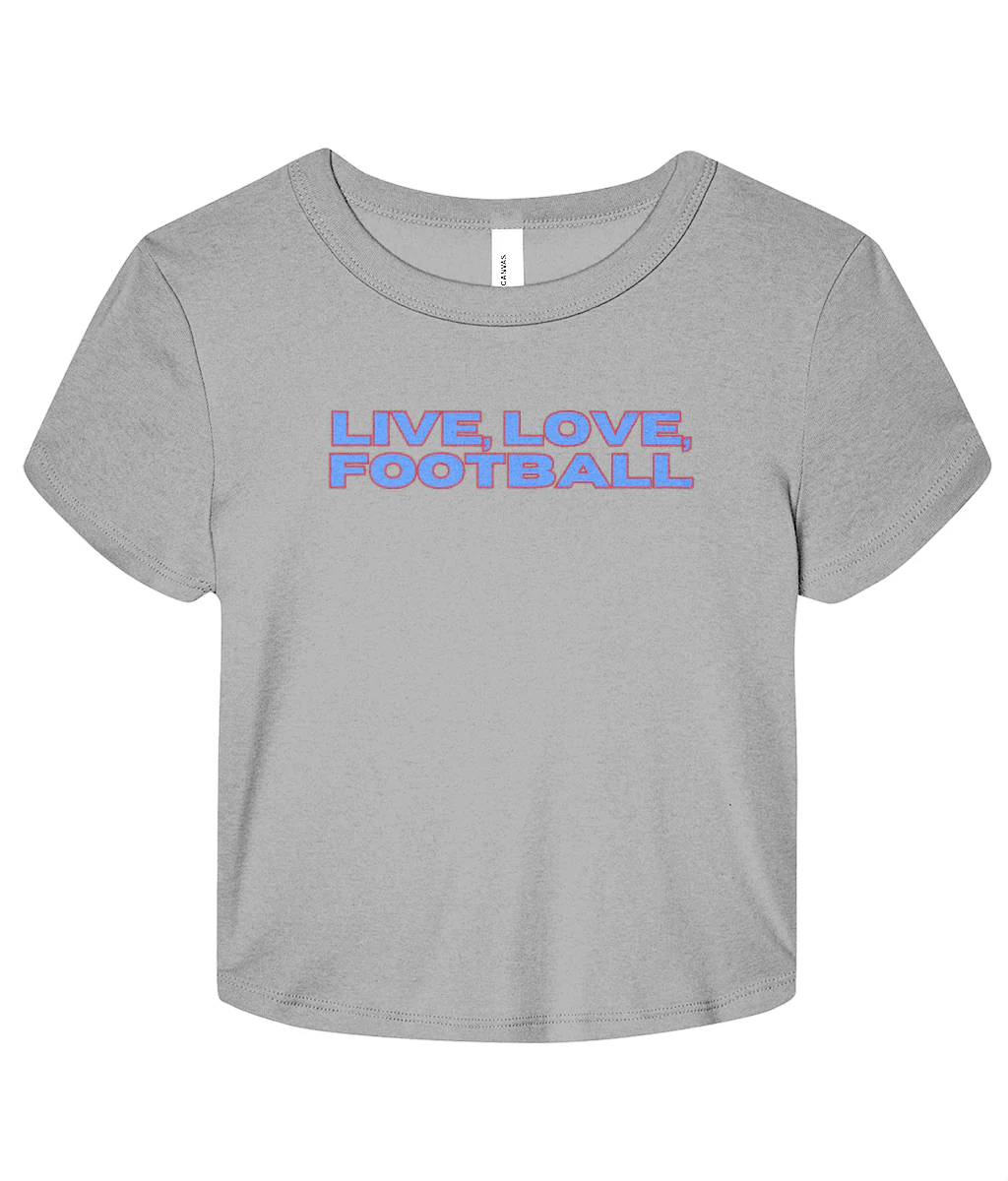Live, Love, Football Micro Rib Baby T-shirt - Image 6