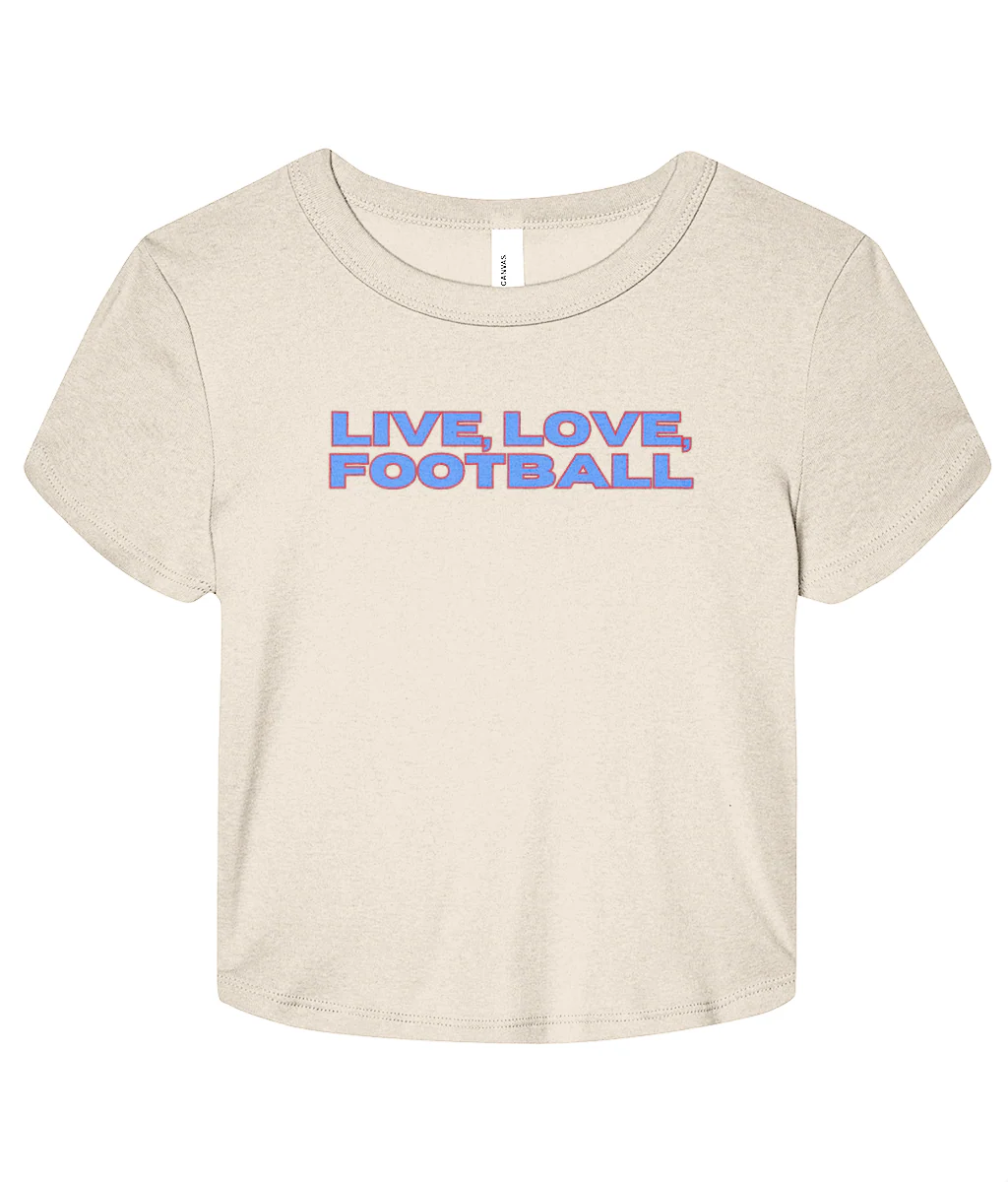 Live, Love, Football Micro Rib Baby T-shirt - Image 8
