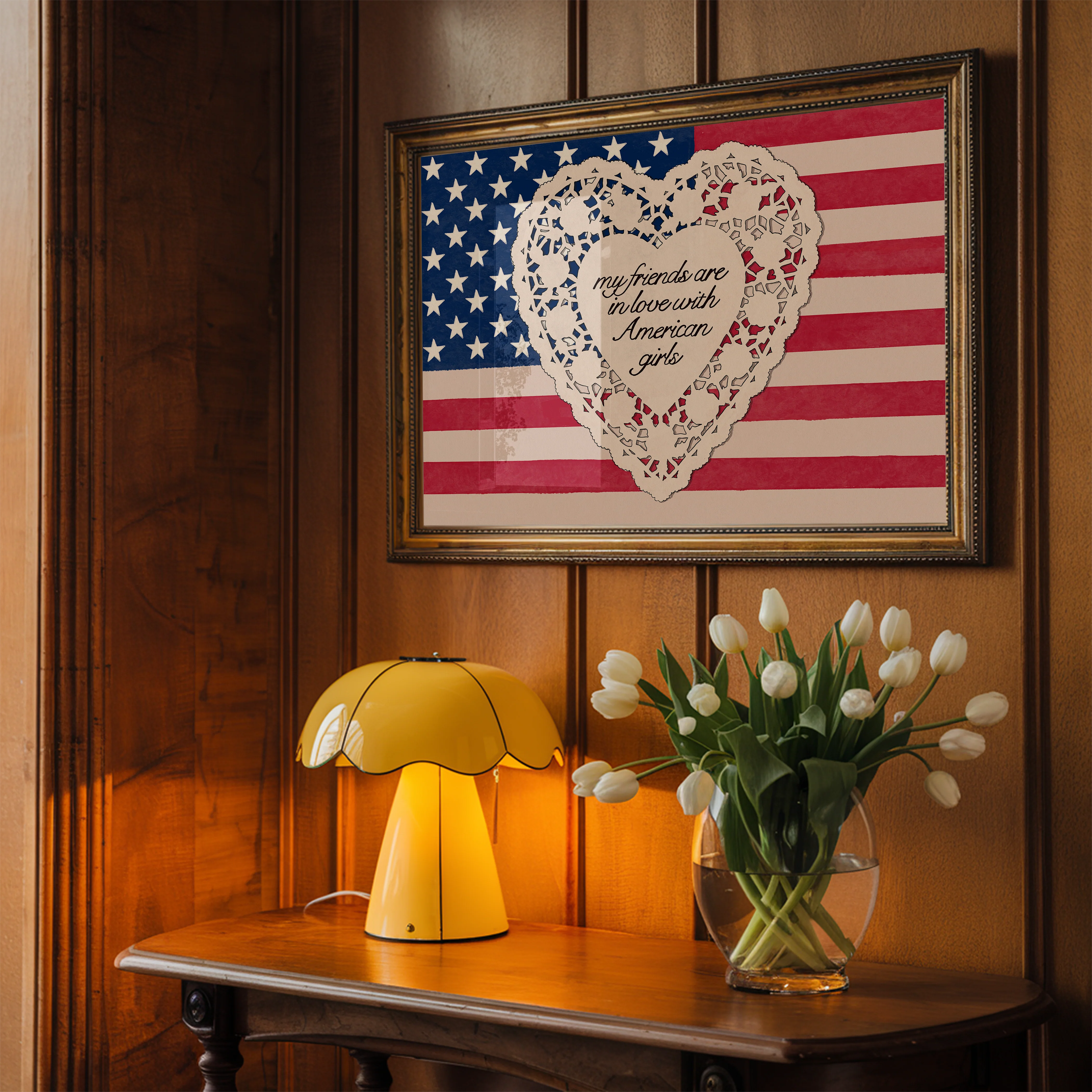 My Friends Are In Love With American Girls Print - Image 5