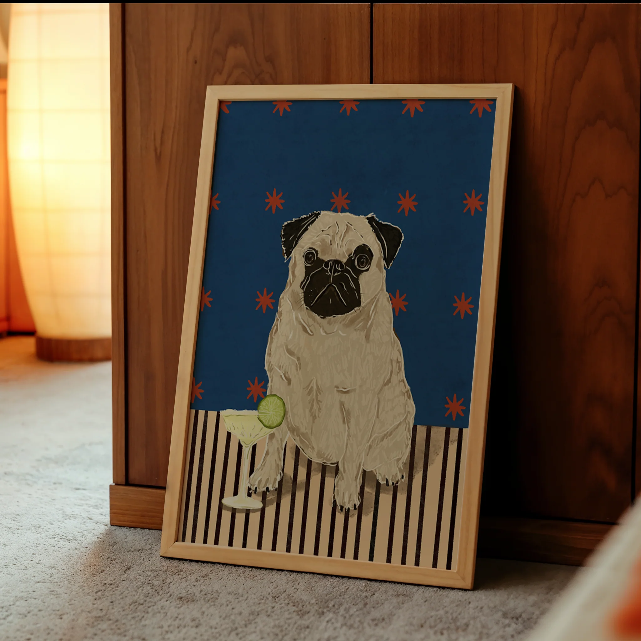 Pug Fawn Print - Image 4