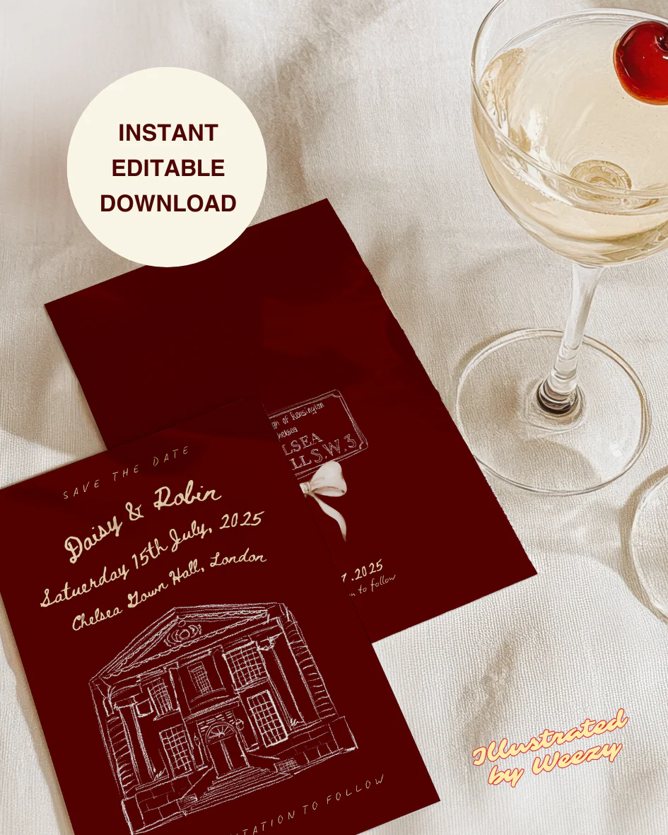 SAVE THE DATE | Chelsea Old Town Hall Digital Invitation Template - Image 3