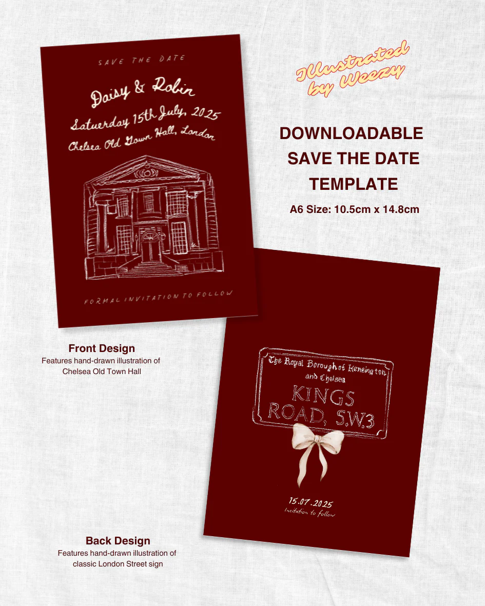 SAVE THE DATE | Chelsea Old Town Hall Digital Invitation Template - Image 4