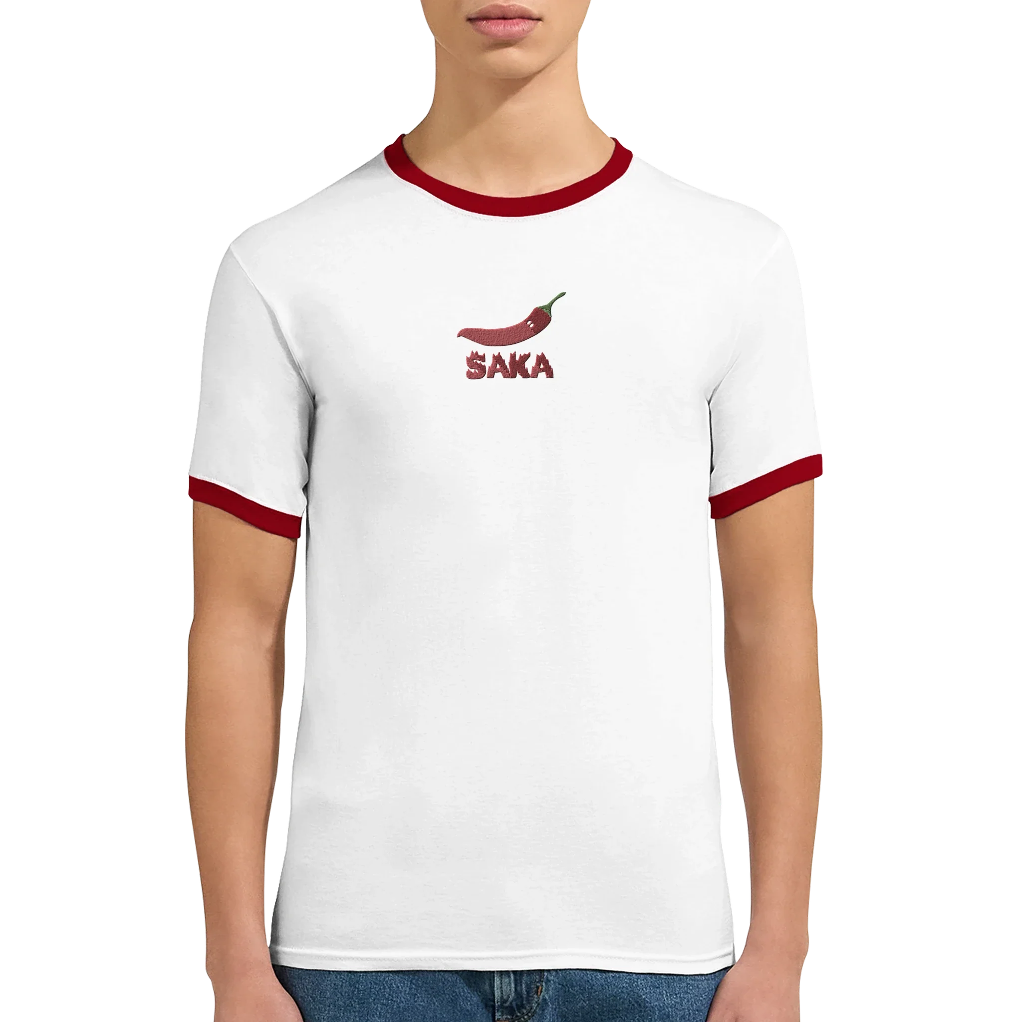 Spicy Saka T-shirt White and Red - Image 5