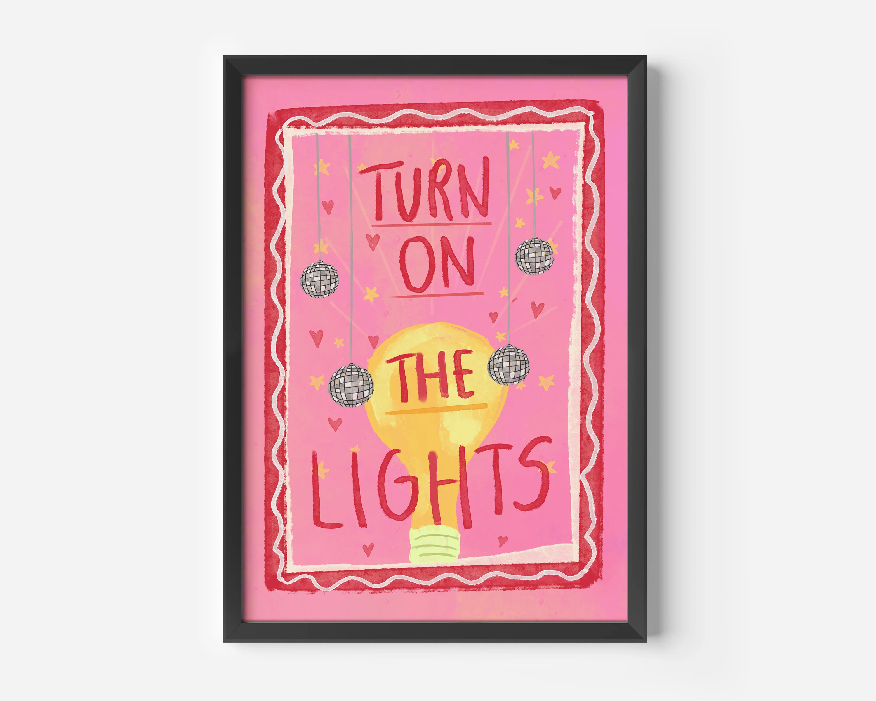 Turn On The Lights Again Pink Lyrics Print