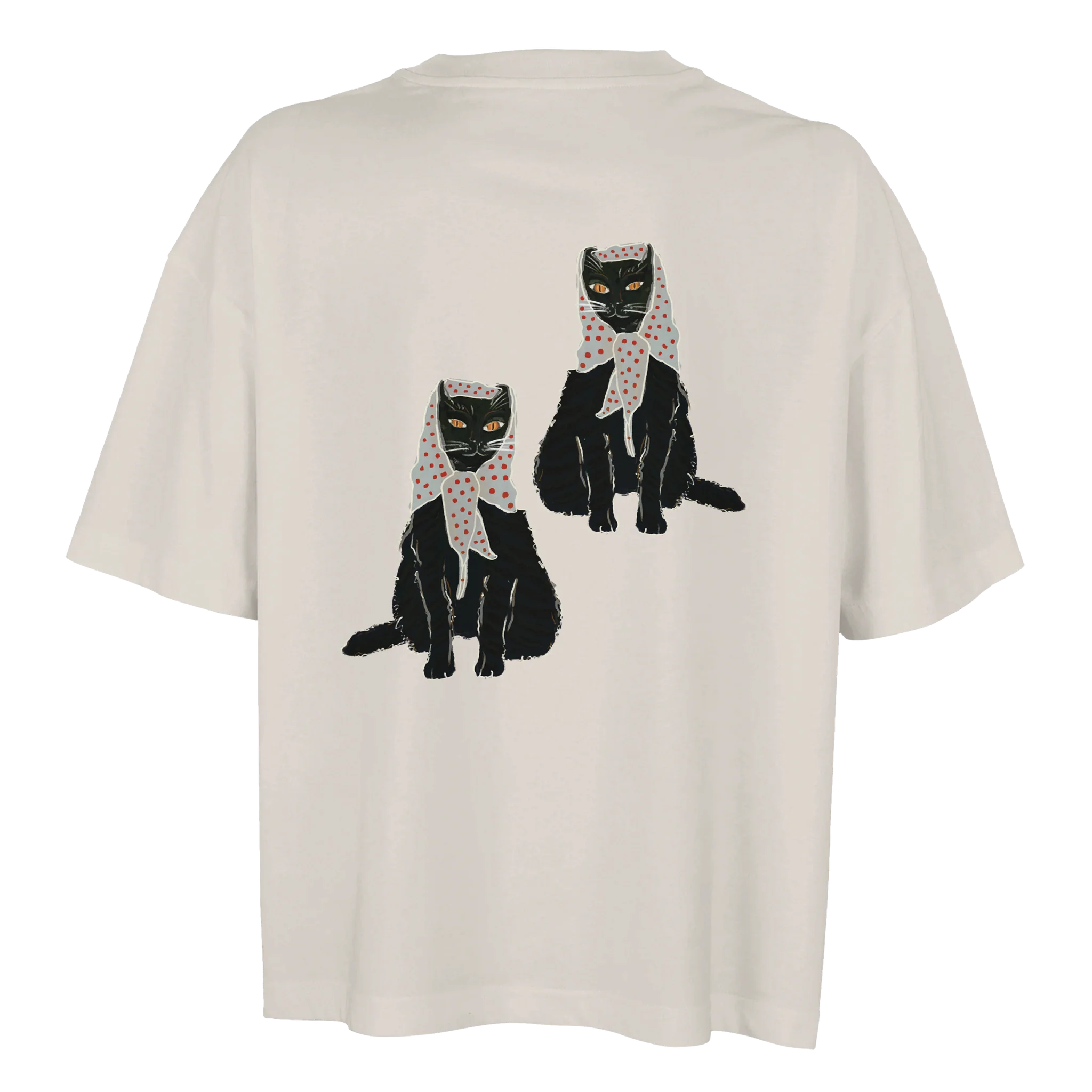 Welcome To The Pussy Palace Black Cat Oversized T-shirt - Image 5