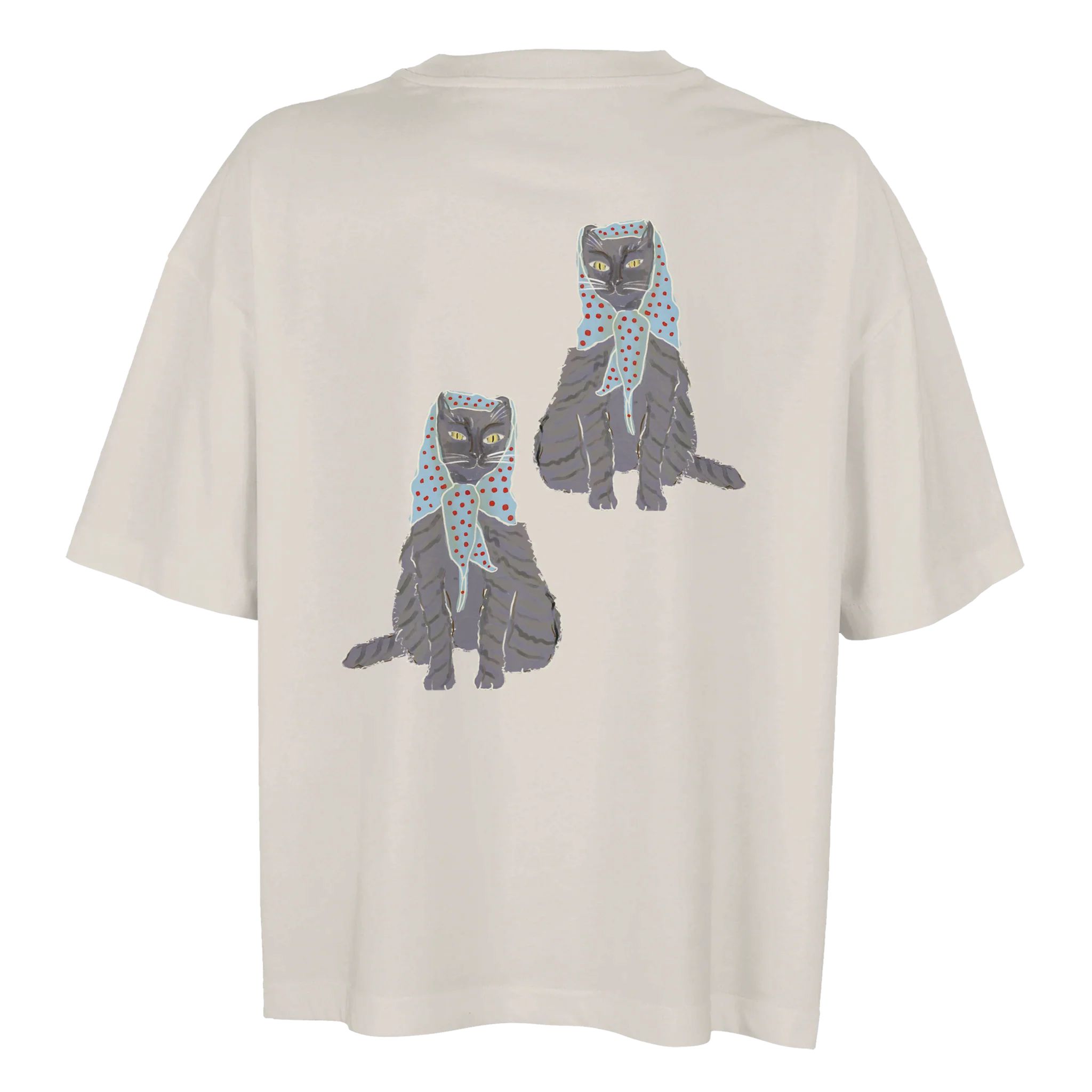 Welcome To The Pussy Palace Grey Cat Oversized T-shirt - Image 7