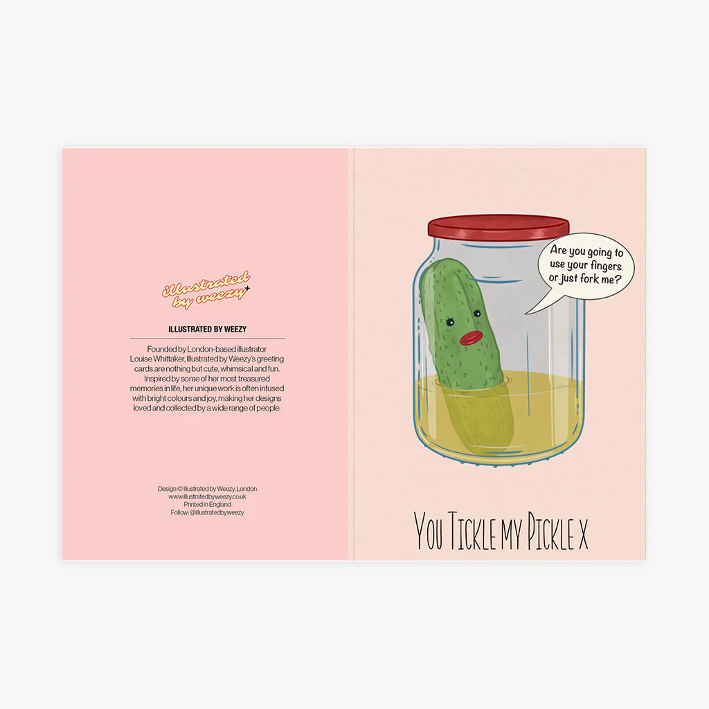 You Tickle My Pickle Valentines Card - Image 3